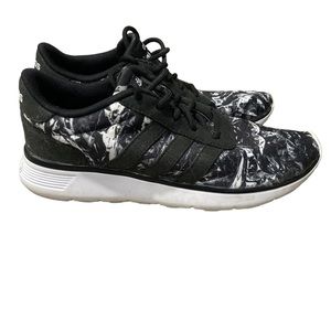 Adidas women’s size 6 neo cloudfoam sneaker with black and white pattern.